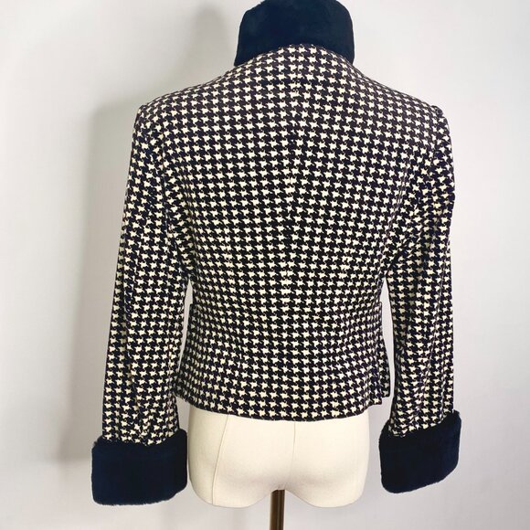 HoundsTooth Fur Jacket - Byblos by Gianni Versace and Alan Cleave - Picture 3 of 8